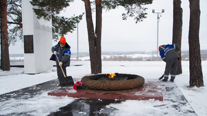 Подготовка мемориала в Подпорожском районе Ленинградской области