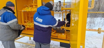 Настройка оборудования пункта редуцирования газа возле котельной нового дома-интерната в селе Водорацк Барышского района Ульяновской области