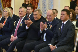 Участники церемонии награждения сотрудников «Газпром межрегионгаз Казань»