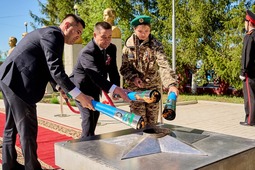 Зажжен Вечный огонь в с. Красноусольский Гафурийского района