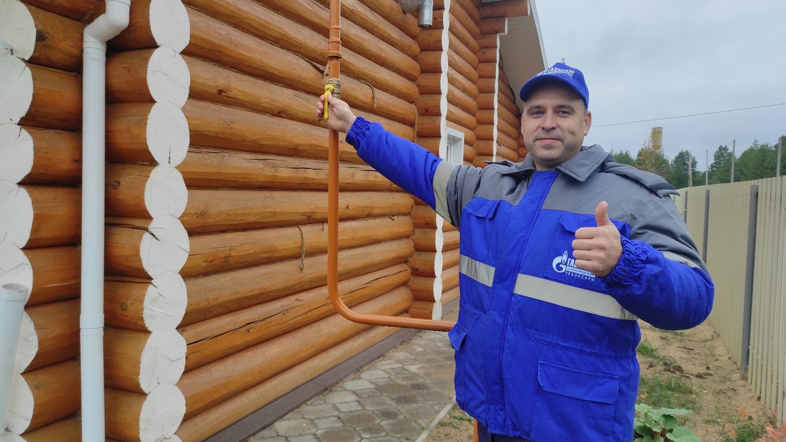 Подключение дома к газу в селе Чуварлей