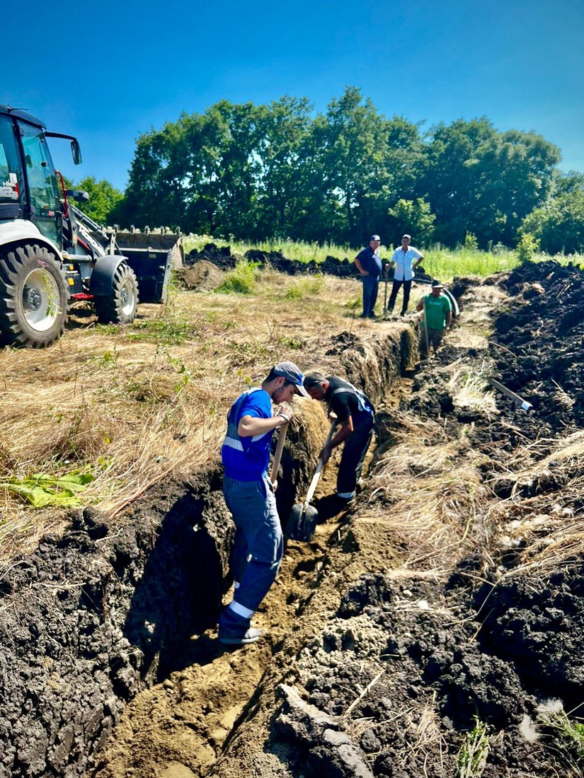 прокладка газопровода к хутору Кочкин в Теучежском районе Республики Адыгея