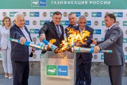 Эстафета газа в ауле Новая Теберда Карачаево-Черкесской Республики