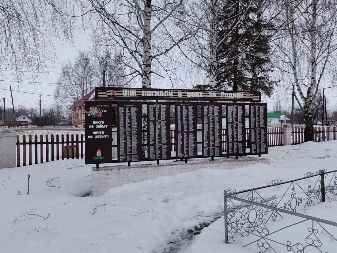 Памятник жителям Хлебниковского поселения, погибшим в годы Великой Отечественной войны на территории храма Рождества Пресвятой Богородицы с. Хлебниково Мари-Турекского района Республики Марий Эл