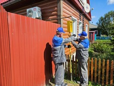 Подключение первого домовладения к природному газу в с. Рычково Белозерского района